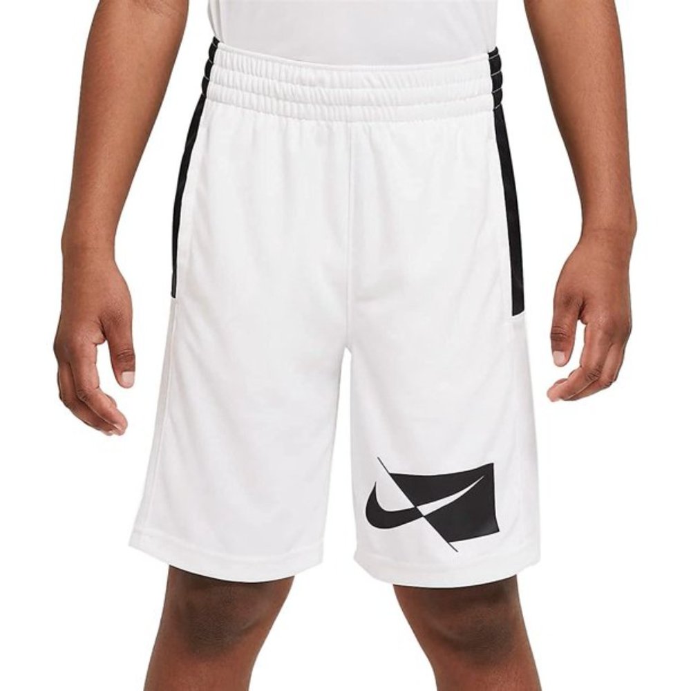 Nike Dri-FIT Boys Training Shorts White/Black CU8959-100
